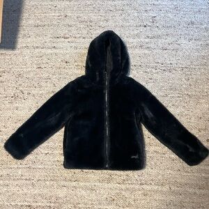 Under Armour Kids Black Faux Fur Puffer Jacket